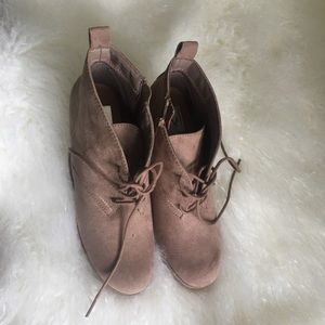 NWOT Tan Ankle Boots